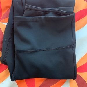 Full length black high waisted yoga pants